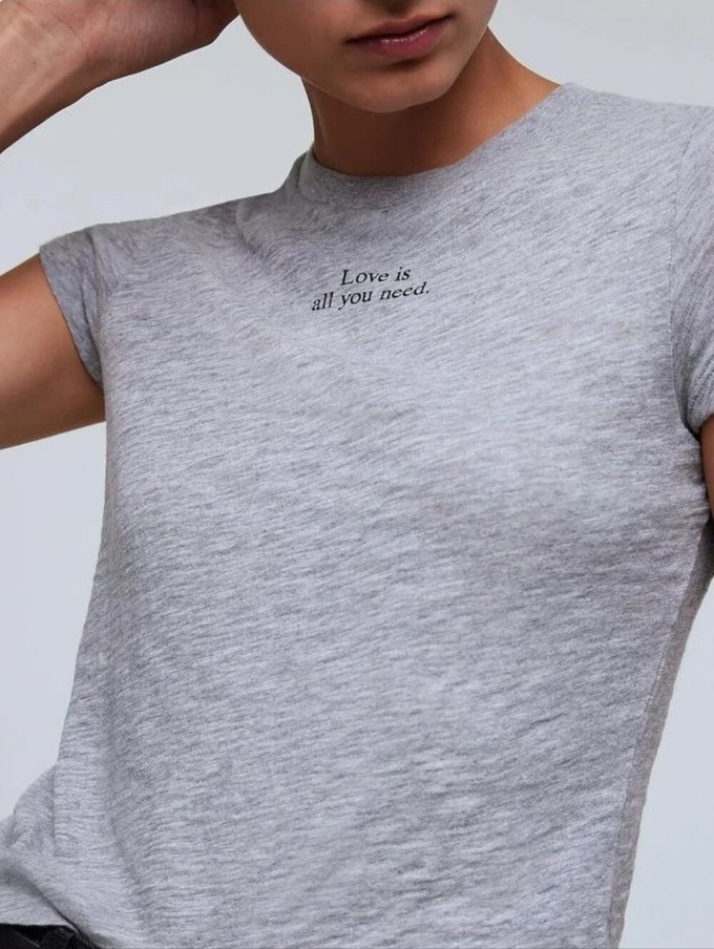 Madewell Heathered Graphic Shrunken Tee